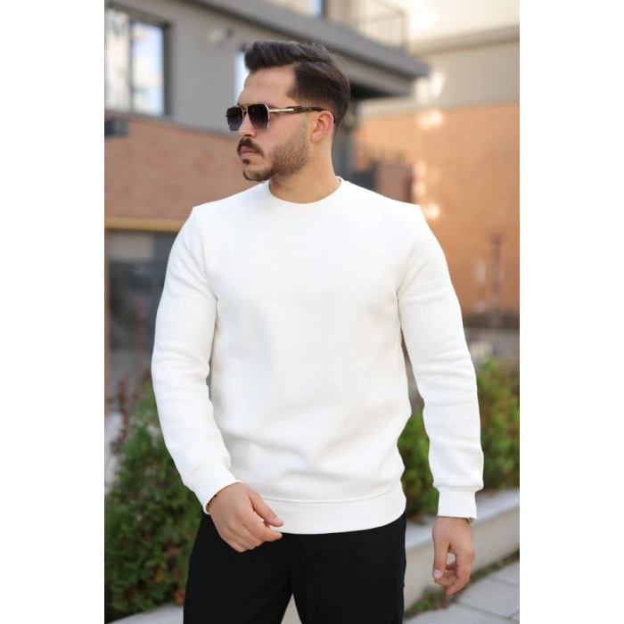Erkek Üç İplik Şardonlu Sweatshirt