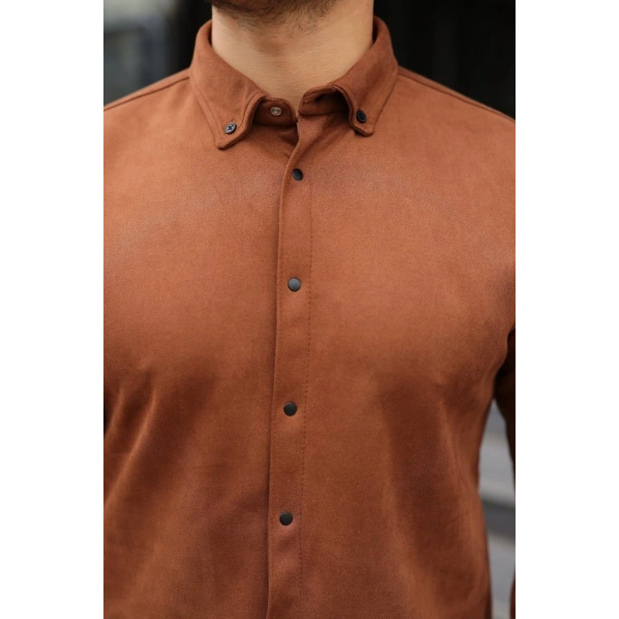 Erkek Uzun Kollu Süet Gömlek