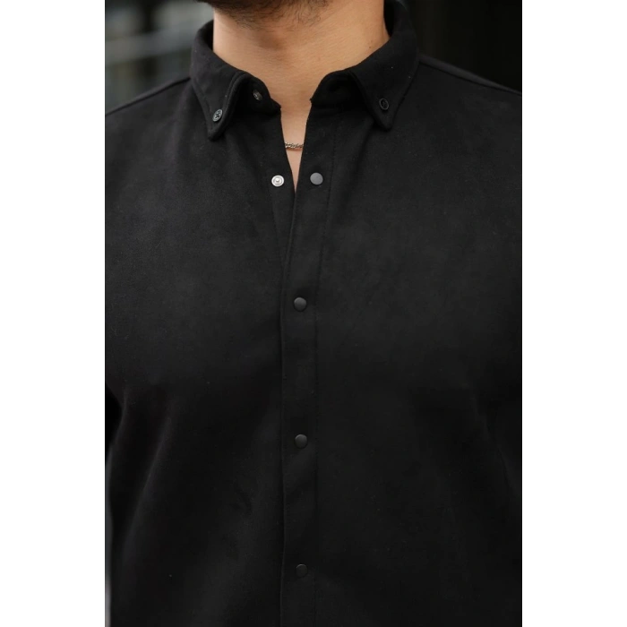 Erkek Uzun Kollu Süet Gömlek