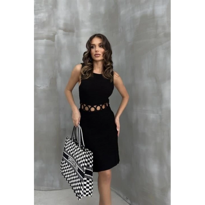 Estelya Cut Out Mini Elbise 2571-01