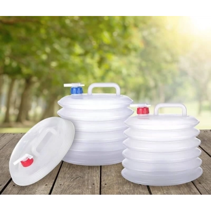 FDA AKORDİYON MUSLUKLU KATLANIR SU BİDONU 10 LT (4940)