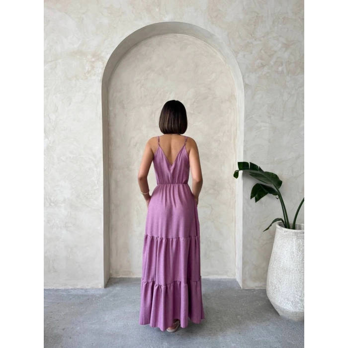 Fırfırlı katlı elbise s255049