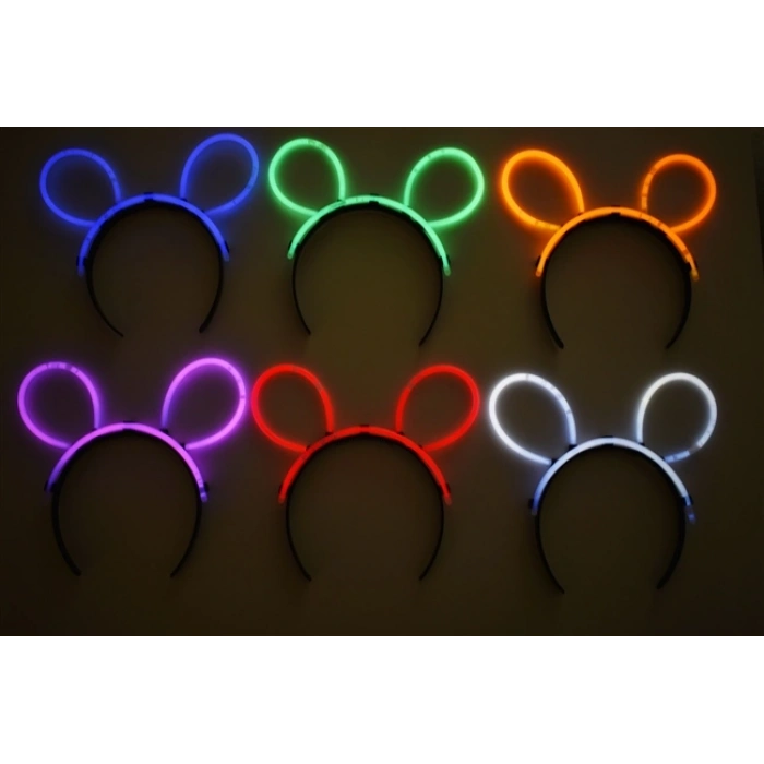 Glow Taç Fosforlu Taç Karışık Renk 12 Adet (4940)