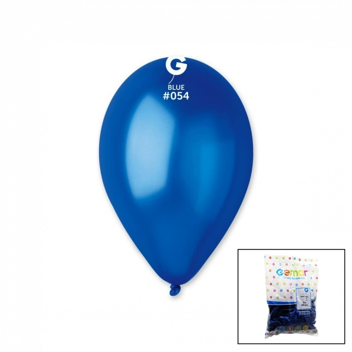 GM-110-36-54 METALİK - MAVİ BALON 11&apos;&apos; - 28CM - 100 PARÇA (4940)
