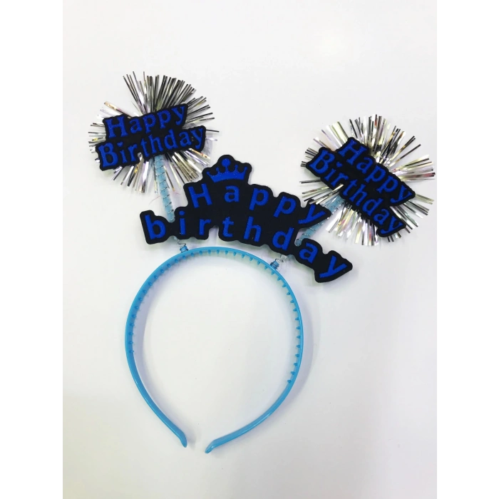 Happy Birthday Neon Renk Doğum Günü Tacı 12 Adet (4940)