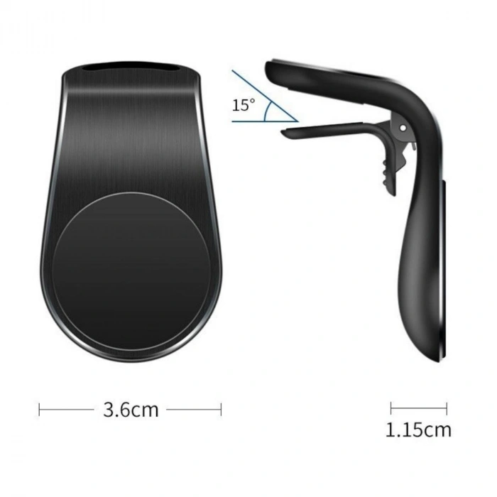 Havalanndırma Izgarasına Takılabilen Mandallı Mıknatıslı Oto Araç Içi Manyetik Telefon Tutucu (4940)