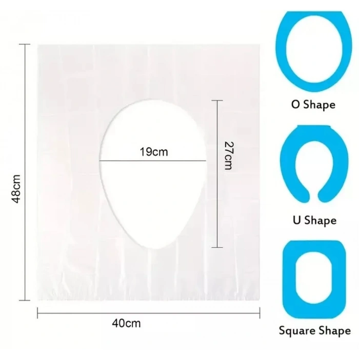 Hijyenik Tek Kullanımlık Klozet Kapağı Poşeti 50 Adet KUTULU (4940)