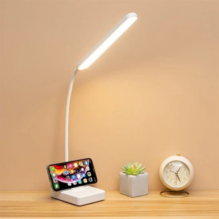 İnce Uzun USBli Dokunmatik 3 Kademeli 360 Derece Özel Göz Korumalı led Lityum Masa Lambası (4940)