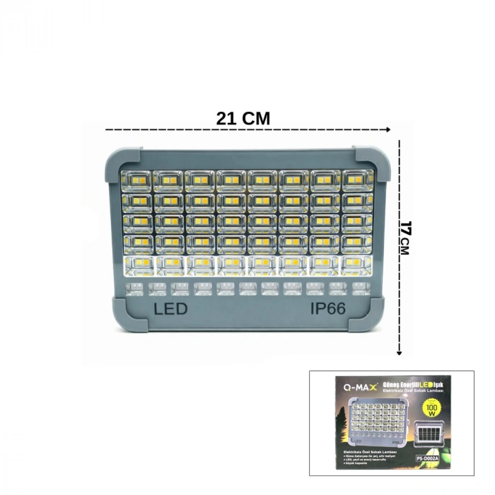 IP66 GÜNEŞ ENERJİLİ LED IŞIK SOLAR PROJEKTÖR - POWERBANK ÇAKARLI KAMP - DIŞ MEKAN PS-D002A (4940)