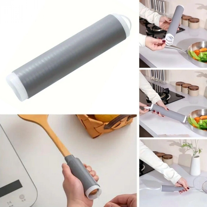 Isıya Dayanıklı Silikon Kauçuk Tencere,Kapı Tutma Kılıfı Kendinden Küçülen,Her Sapa Uyumlu Tava Kulp Yalıtımı 12-15 cm (4940)