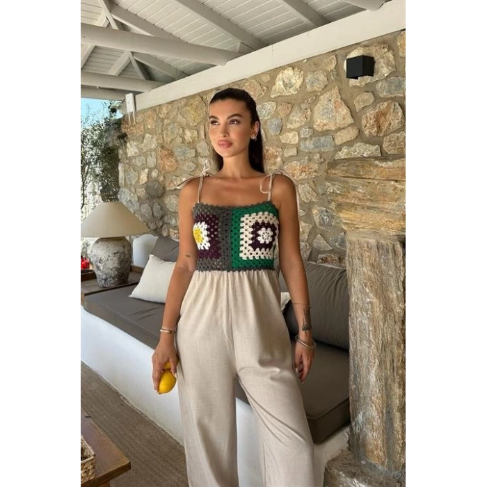 Jasmin Süzüneli Keten Tulum 1280-08