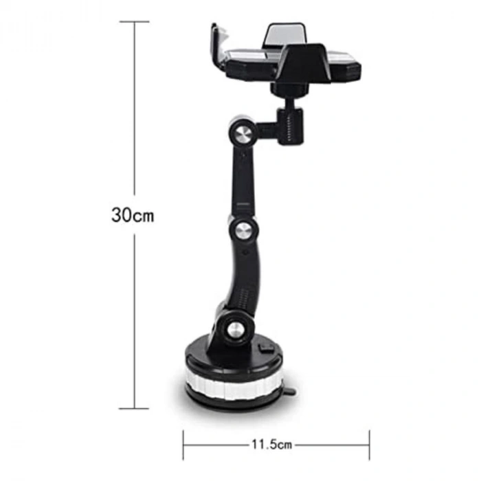 Jel Vantuzlu Cama Takılabilen Güçlü 360 Derece Dönebilen Ayarlanabilir Araç Içi Vantuzlu Telefon Tutucu (4940)
