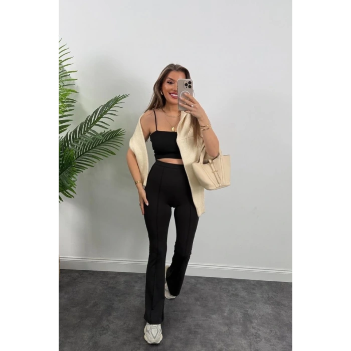 Kadın Amazon Kumaş çımalı Tayt