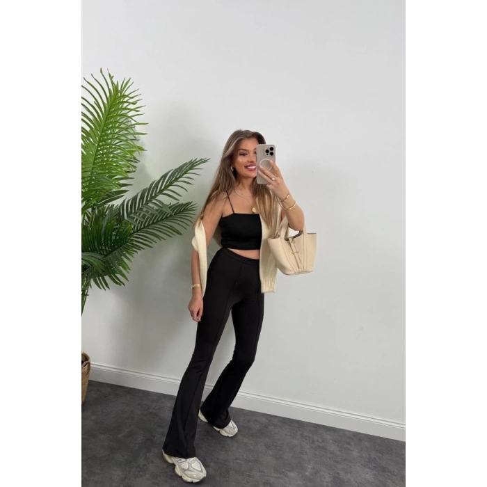 Kadın Amazon Kumaş çımalı Tayt