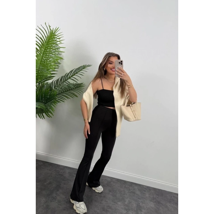 Kadın Amazon Kumaş çımalı Tayt