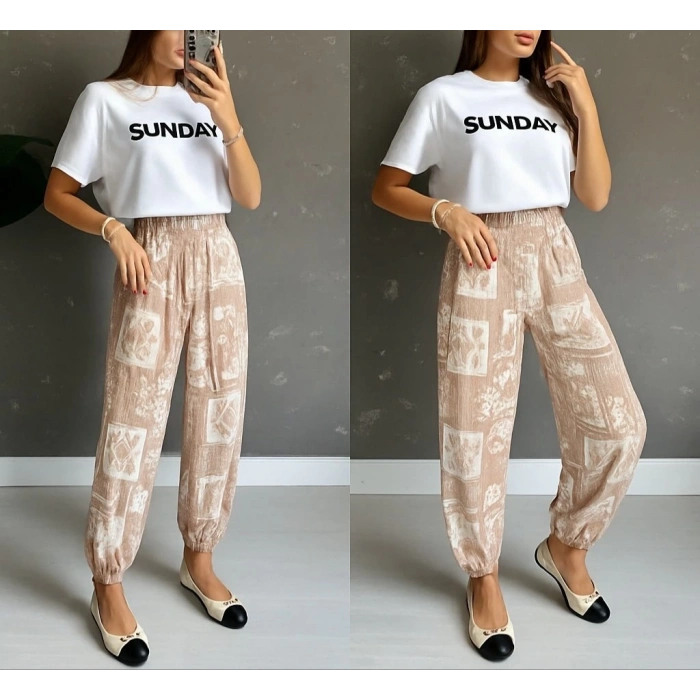 Kadın Desenli Süprem Pantolon