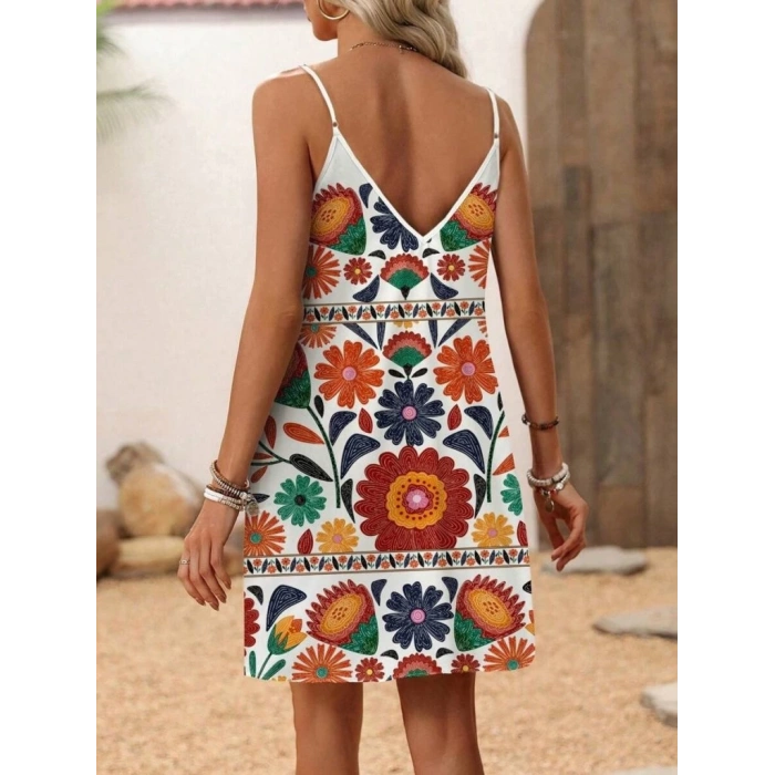 Kadın Ip Askılı V Yakalı Süprem Elbise