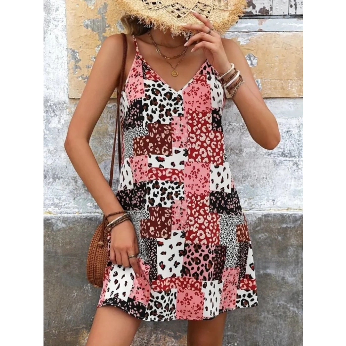 Kadın Ip Askılı V Yakalı Süprem Elbise