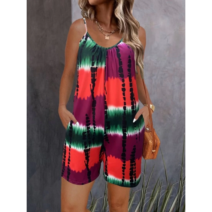 Kadın Ip Askılı Yuvarlak Yaka Cepli Kısa şort Süprem Takım