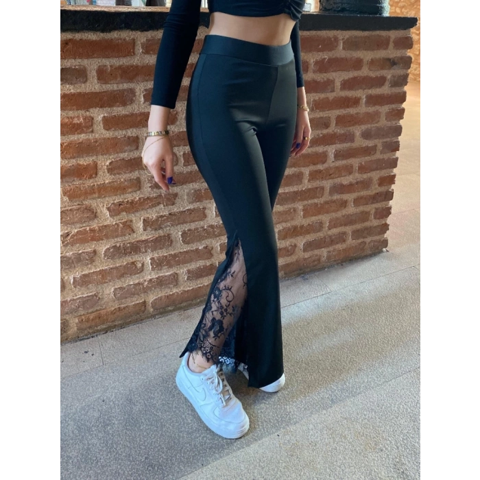 Kadın Ispanyol Paçadantel Detay Dalgıç Tayt