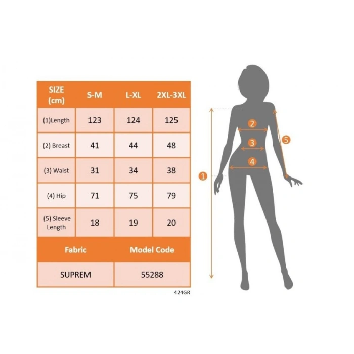 Kadın Kısa Fırfır Kollu Kruvaze Yakalı Beli Lastikli Desenli Uzun Elbise