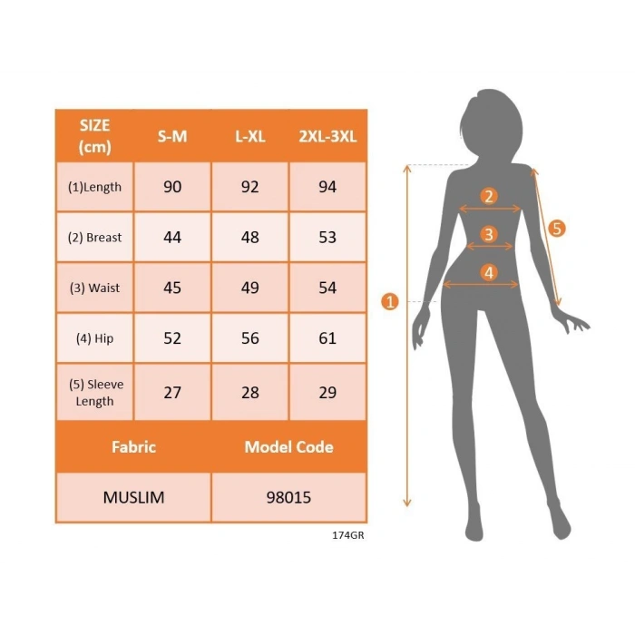 Kadın Kısa Kollu Hakim Yaka önden Düğmeli Kısa Müslim Elbise