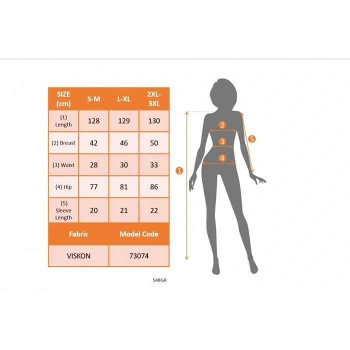 Kadın Kısa Kollu V Yakalı Beli Lastikli Uzun Viskon Elbise