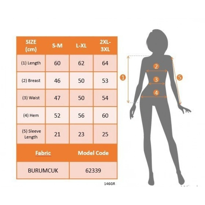 Kadın Kısa Kollu Yuvarlak Yakalı Yandan Sarmal Detaylı Bürümcük Bluz