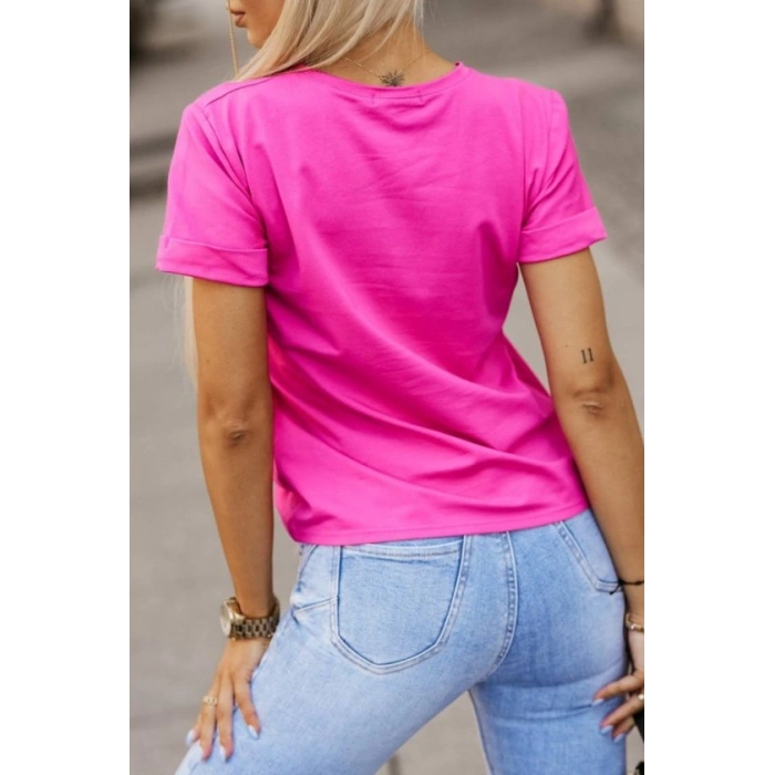 Kadın Kuş Desenli Süprem T-shirt