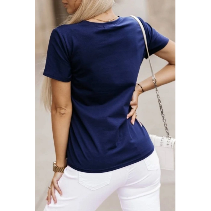 Kadın Kuş Desenli Süprem T-shirt