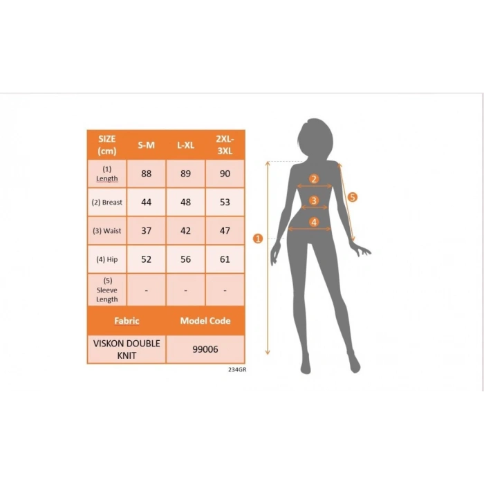 Kadın Sıfır Kollu Yaka Ve Etek Ucu Ribana Detaylıkiloş Viskon Iki Iplik Elbise