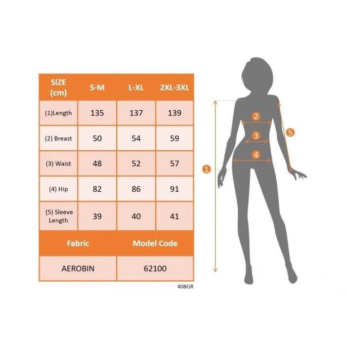 Kadın Truvakar Kollu V Yakalı Yırtmaçlı Uzun Aerobin Elbise
