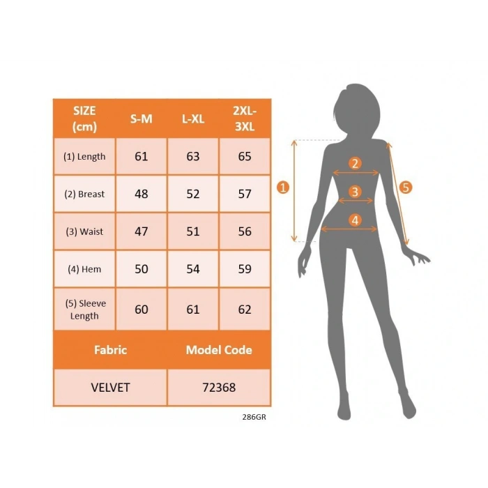 Kadın Uzun Kollu Bisiklet Yaka Kollar Pulpayet Kadife Bluz