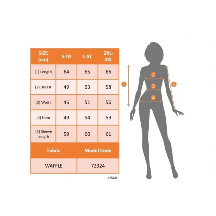 Kadın Uzun Kollu Bisiklet Yaka Kolları çiçekli Waffle Bluz