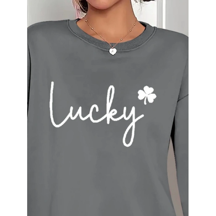 Kadın Uzun Kollu Bisiklet Yaka Viskon Iki Iplik Bluz