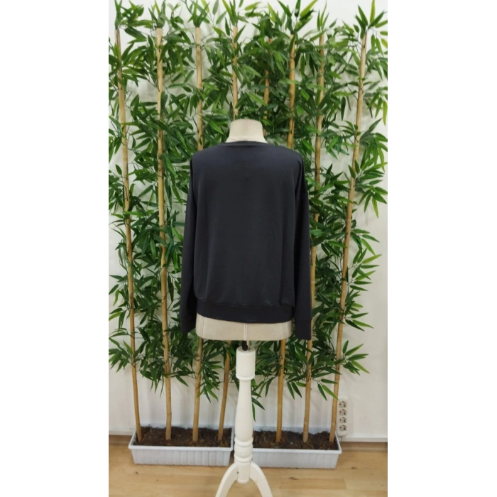 Kadın Uzun Kollu Bisiklet Yaka Viskon Iki Iplik Bluz