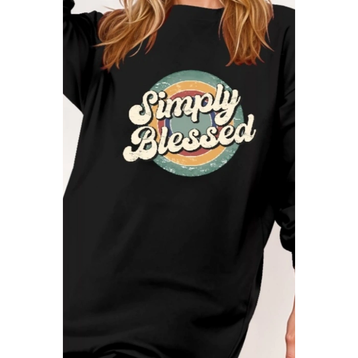 Kadın Uzun Kollu Bisiklet Yaka Yazılı Viskon Iki Iplik Elbise