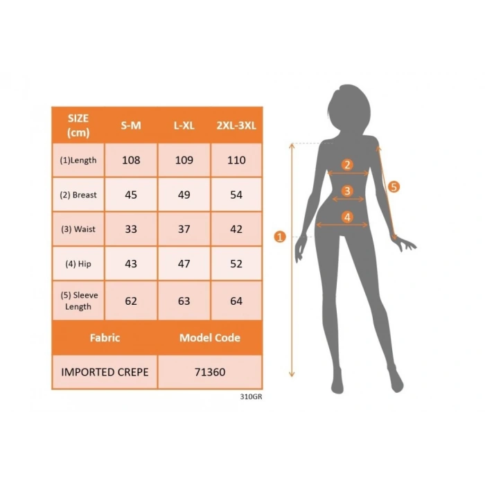 Kadın Uzun Kollu Geometrik Yaka Midi Ithal Krep Elbise