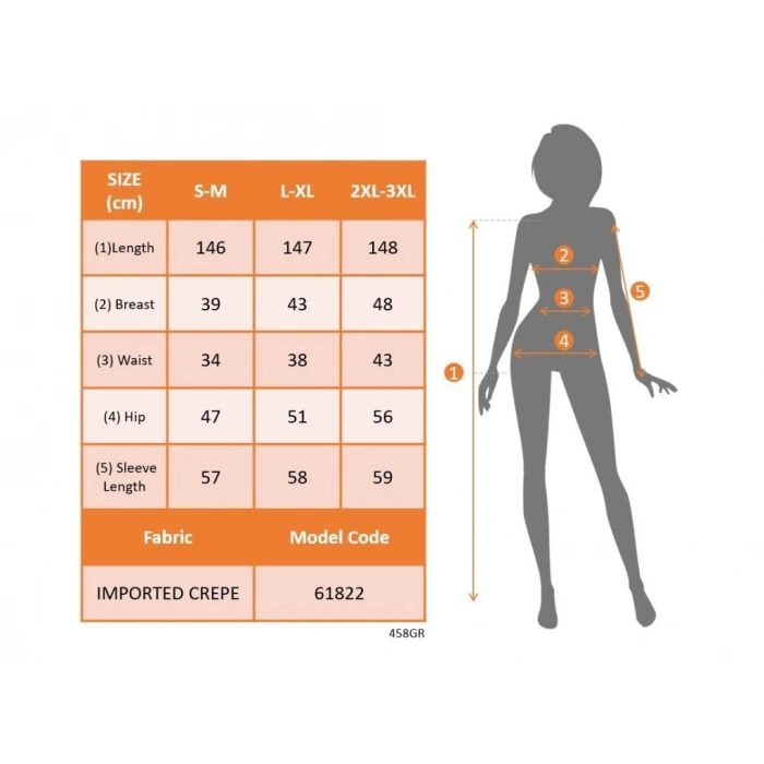 Kadın Uzun Kollu Madonna Yakalı Yırtmaç Detaylı Uzun Ithal Krep Elbise