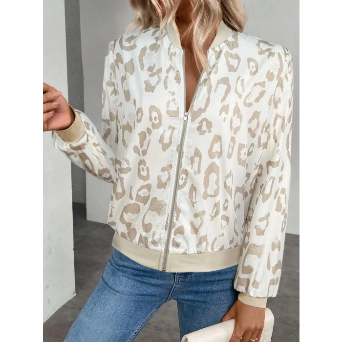 Kadın Uzun Kollu önden Fermuarlı Modal Ceket