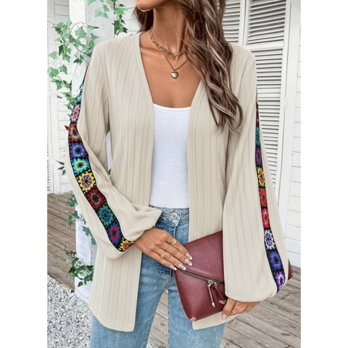 Kadın Uzun Kollu önü Açık şardonlu Kaşkorse Ceket
