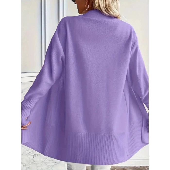 Kadın Uzun Kollu önü Açık Triko Hırka