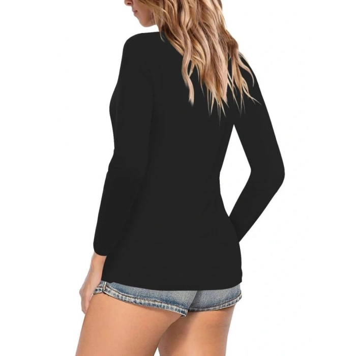 Kadın Uzun Kollu V Yaka Bluz