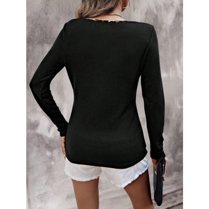 Kadın Uzun Kollu V Yakalı Kaşkorse Bluz