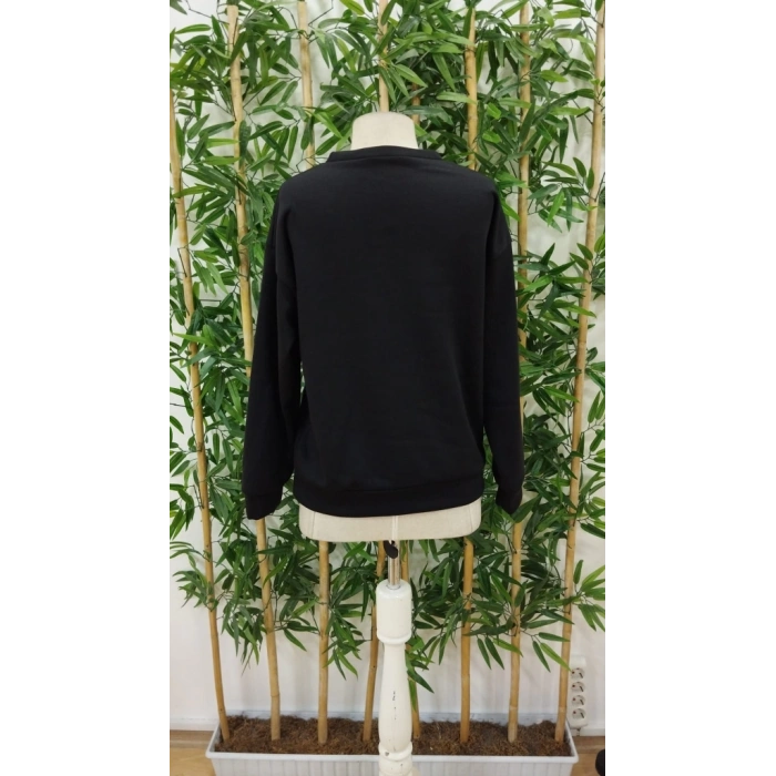 Kadın Uzun Kollu Yuvarlak Yaka Iki Iplik şardonlu Bluz