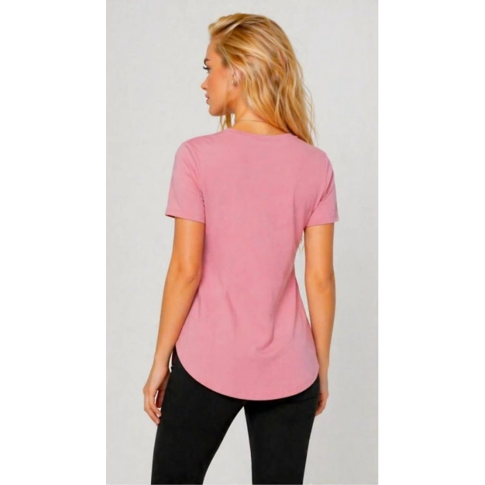 Kadın Yırtmaç Detaylı Viskon Kumaş Bluz