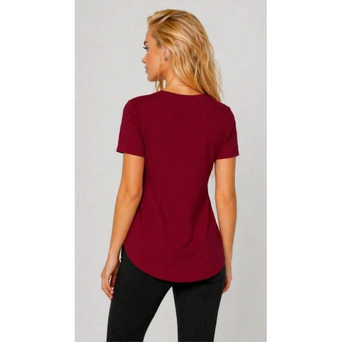 Kadın Yırtmaç Detaylı Viskon Kumaş Bluz