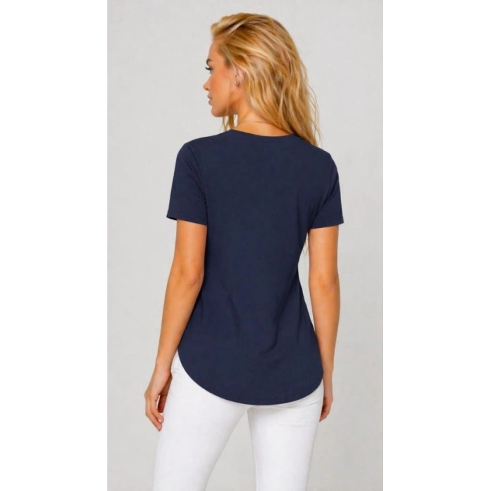 Kadın Yırtmaç Detaylı Viskon Kumaş Bluz