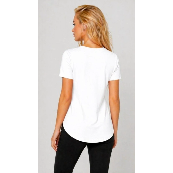 Kadın Yırtmaç Detaylı Viskon Kumaş Bluz