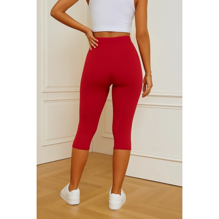 Kadın Yüksek Bel Dalgıç Midi Tayt